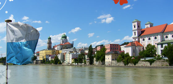 Dreiflüssestadt Passau mit Ferienhäusern